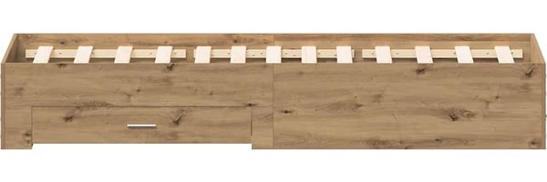 vidaXL Bettrahmen Artisan-Eiche 120 x 200 cm Holzwerkstoff 3333970 Bild 6