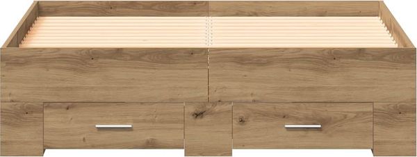 vidaXL Bettrahmen Artisan-Eiche 120 x 200 cm Holzwerkstoff 3333970 Bild 5