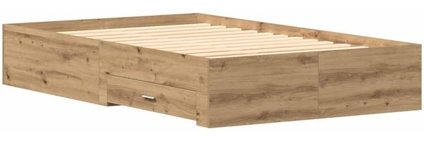 vidaXL Bettrahmen Artisan-Eiche 120 x 200 cm Holzwerkstoff 3333970 Bild 7