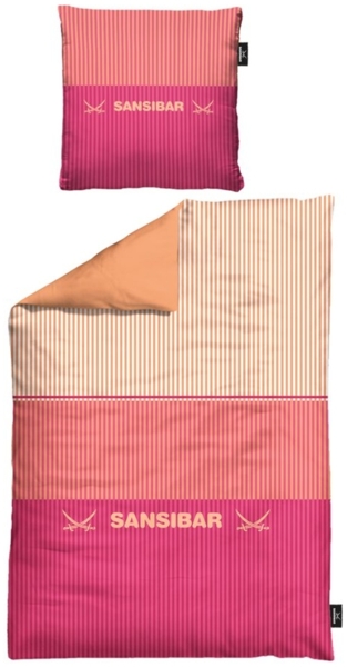 Sansibar Sylt Wendebettwäsche Sansibar Bettwäsche-Set Louis, Streifendesign, 100% Baumwolle, Baumwolle, Hautfreundlich, atmungsaktiv, angenehm weich