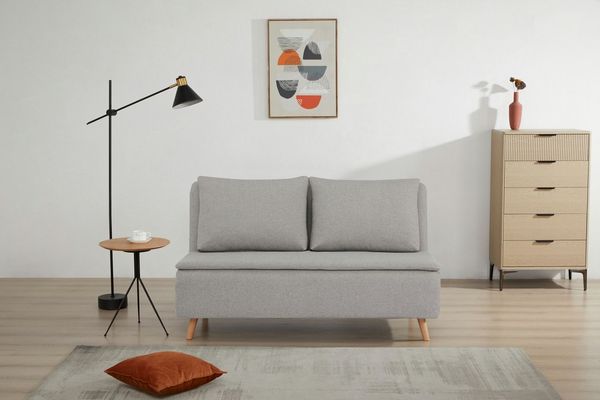 Home affaire Schlafsofa AINSLEY 140 cm -2-Sitzer, verstellbare Rückenlehne, wandelbar zum Gästebett, Relaxsofa, Webstoff u. Cord-Bezug