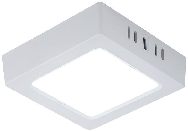 LED Deckenlampe, Aufbau-Panel, kaltweiß, Quadrat, L 12 cm