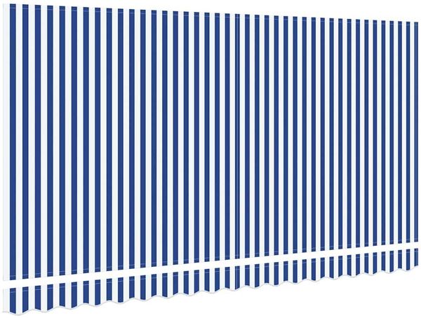 vidaXL Markisenersatzstoff Blau und Weiß 4 x 2 m Polyester 42000375 Bild 4