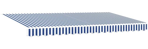 vidaXL Markisenersatzstoff Blau und Weiß 4 x 2 m Polyester 42000375 Bild 2
