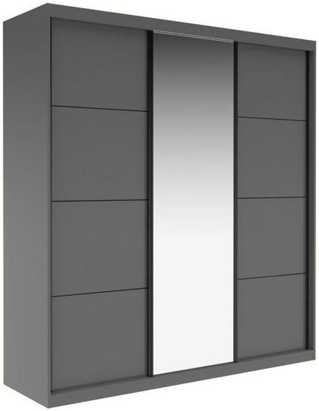 OTTO home Schwebetürenschrank Tonara Schrank, Kleiderschrank 2,00m Breite, Schiebetürenschrank (Schrank mit leichtgängiger Schiebetür, in 4 Farben, Top Ausstattung) inklusive Spiegeltür, 2 Kleiderstangen & 4 Schubkastenauszügen