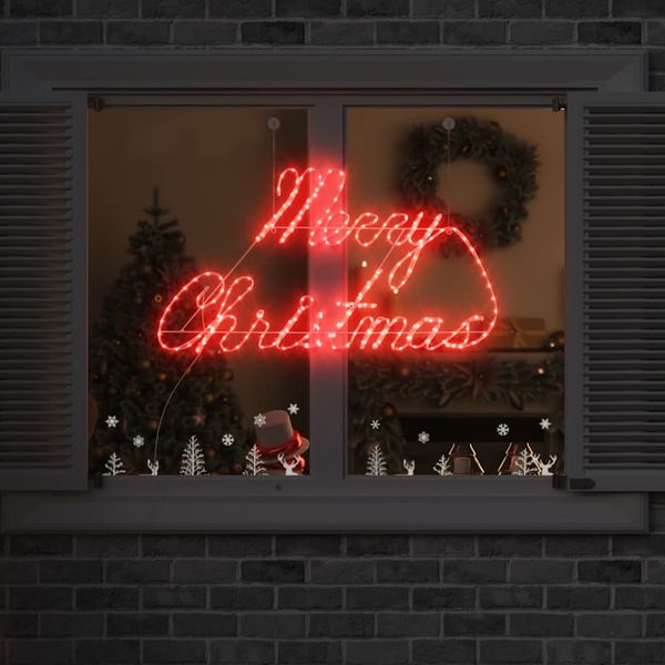 vidaXL Weihnachtsschild mit 216 LEDs Rot 99 x 55 x 13 cm Eisen 42018961