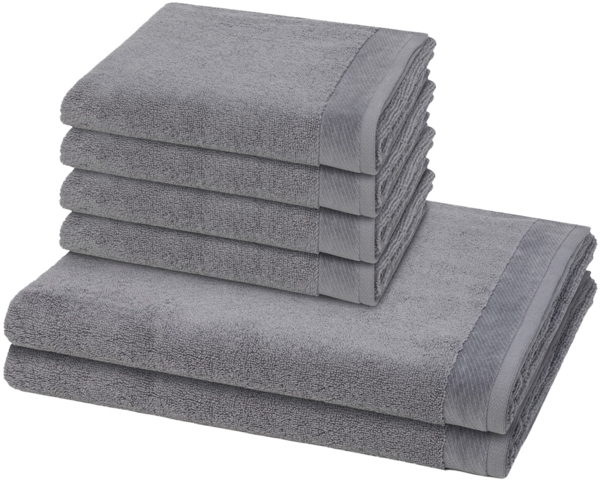 Möve Premium 6 tlg. Frottier-Set - 4 X Handtuch (50 X 100cm), 2 X Duschtuch (80 X 150cm) - 550 g/m² - Stone