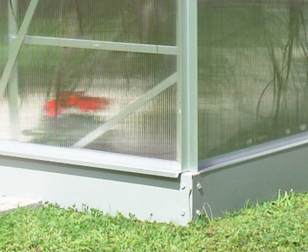 Vitavia Stahlfundament "3800" für Gewächshäuser "Venus", "Comet", "Planet", aluminium eloxiert, 3800 / 192 x 192 x 12,5 cm