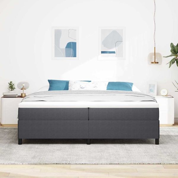 vidaXL Boxspringbett Dunkelgrau 200 x 200 cm Cordstoff 42006988