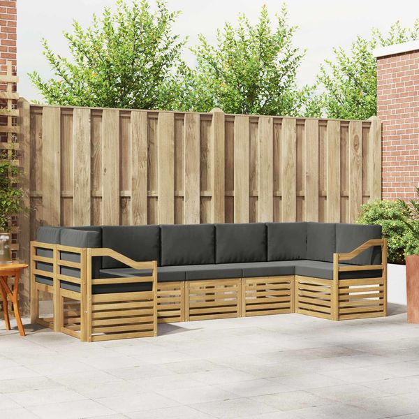 vidaXL Ecksofa Set 7 pcs Weiß und Anthrazit 304 x 126,5 x 73 cm 3392452