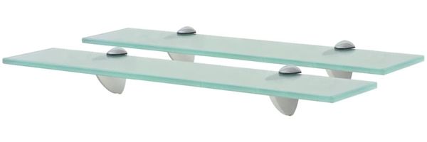 vidaXL Schwebende Regale 2 Stk. Glas 50x20 cm 8 mm [3051520]