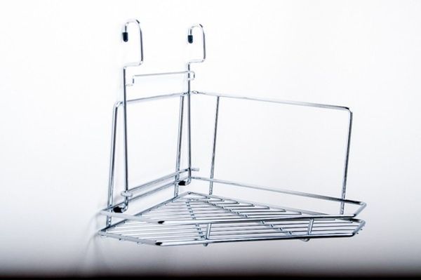 Wesco Relingsystem Eckregal rechts und links Chrom Küchenreling