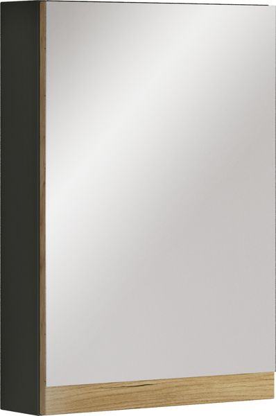 VCM Badmöbel Spiegelschrank Cosila 921822 Anthrazit / Honig-Eiche H. 58 x B. 40 x T. 13 cm