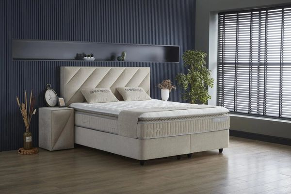 Pointhome Boxspringbett mit Bettkasten, Bett mit Matratze, Boxbett, 180x200 160x200 140x200 (1 Bettkopfteil, 1x H3/H4Matratze, 2 Bettkasten, 2 optionale Nachttisch), Topper und Stauraum