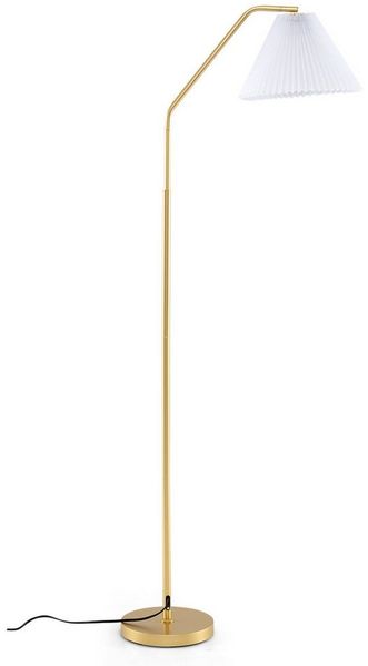 COSTWAY Stehlampe, 168cm mit verstellbarem Lampenkopf & Fußschalter