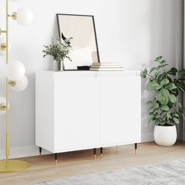vidaXL Sideboards 2 Stk. Weiß 40x35x70 cm Holzwerkstoff 831037