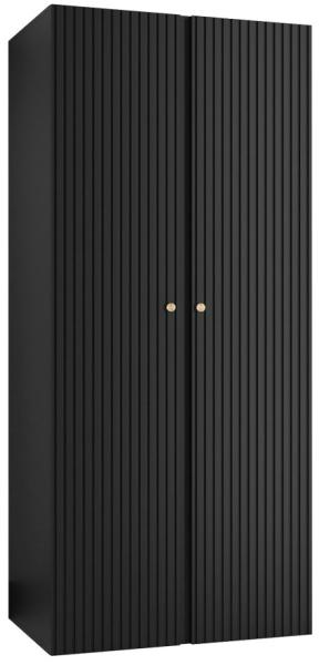 Kleiderschrank Kirtan Slim 2D (Farbe: Schwarz)