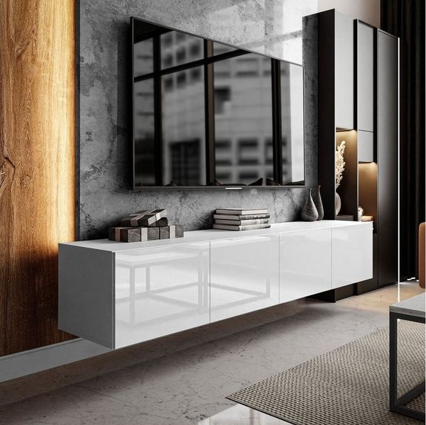 yourhouse24 Lowboard TV-Schrank Noisy 200 Hängeschrank Fernsehschrank LED PUSH-TO-OPEN