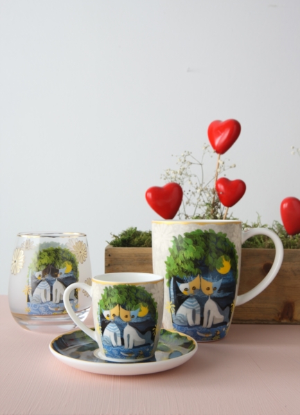 Goebel / R. Wachtmeister -Al chiaro di luna,Windlicht,8,5cm x 8,5cm x 9,5cm / Glas / 8,5cm x 8,5cm x 9,5cm Bild 2