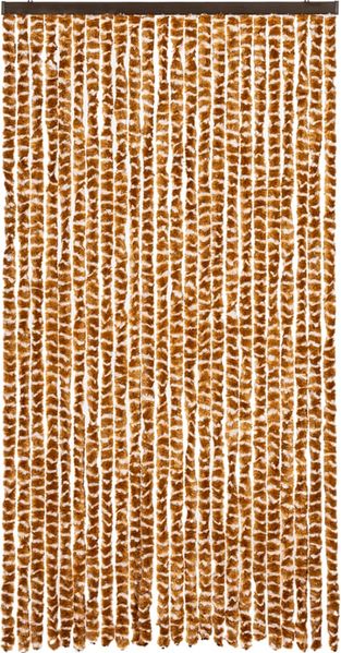 vidaXL Fliegenvorhang Ocker und Weiß 100x230 cm Chenille 377402 Bild 3