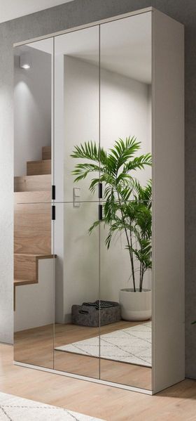 Garderobenschrank mit Spiegel Line-Up in kaschmir 91 x 193 cm