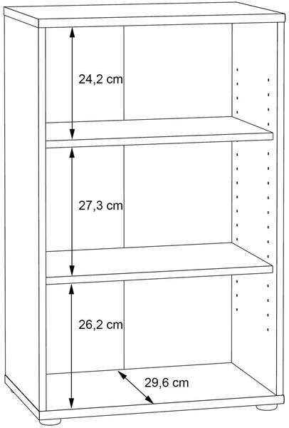 Regal >Tembi< in Artisan Eiche - 54x85,5x34,8cm (BxHxT) Bild 4