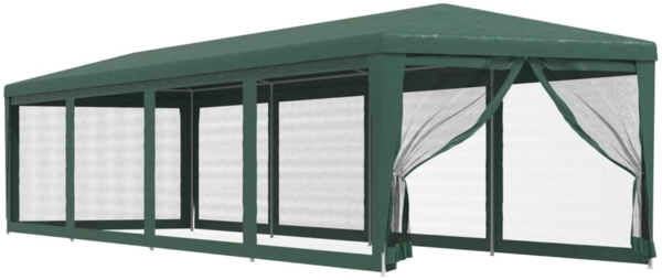 vidaXL Partyzelt mit 10 Mesh-Seitenwänden Grün 3x12 m HDPE 319248