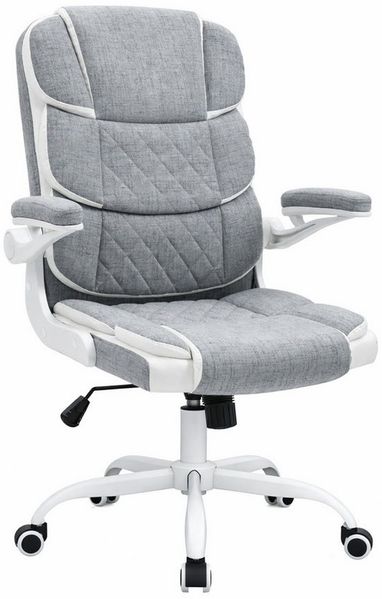 HTI-Living Drehstuhl Bürostuhl Jasper Leinenoptik Grau (Stück, 1 St)