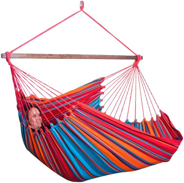 MacaMex Hängesessel Cayo Gigante Sunset XL, Rot/Multicolor
