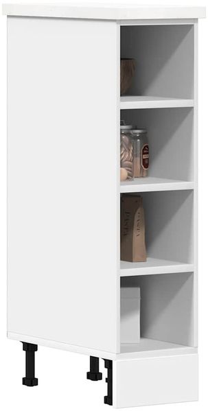 Küchen-Unterschrank, Küchenschrank Riga Weiß 20x44,5x81,5 cm Holzwerkstoff
