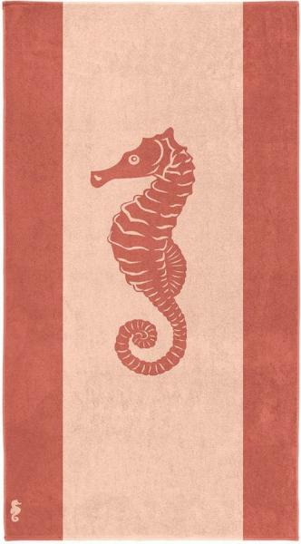 Seahorse Strandtuch Flow, Frotteevelours (1-St), 100x180, für Strand und Pool, Seepferdchen, Maritim