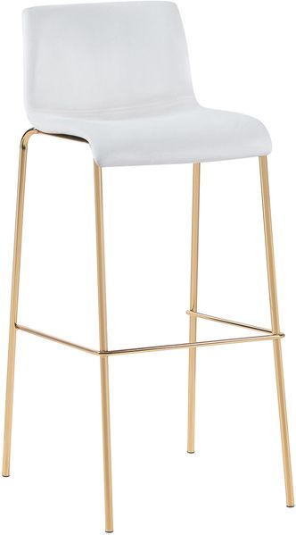 CLP Barhocker Hoover Samtbezug Metallgestell in Gold-Optik,creme