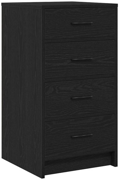 vidaXL Schminktisch mit Regal 3 pcs Schwarz Eichen-Optik Holzwerkstoff 3334210 Bild 7