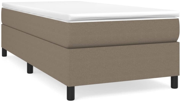 vidaXL Boxspringbett mit Matratze Taupe 80x200 cm Stoff 3144379
