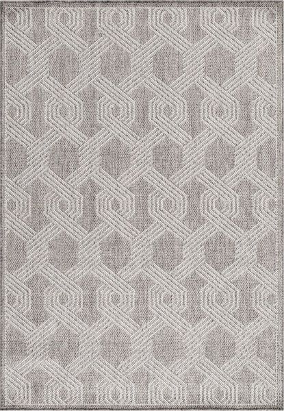 Outdoor Teppich Alessio rechteckig - 140x200 cm - Grau