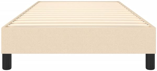 vidaXL Polsterbett, Stoff, 25,0 cm, Creme, 90x200 cm, mit Lattenrost, Schwarz Bild 5