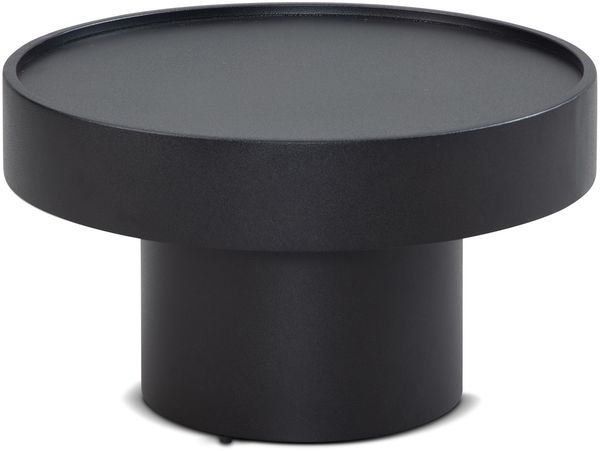 Couchtisch 60 x 60 x 36 cm Metall Schwarz Sofatisch Rund, Wohnzimmertisch in Pilz-Form, Design Kaffeetisch Eisen, Kleiner Tisch Beistelltisch Wohnzimmer Modern Bild 7