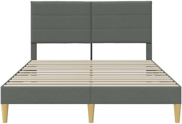 vidaXL Bettrahmen mit Kopfteil Dunkelgrau 160 x 200 cm Stoff 42027595 Bild 4
