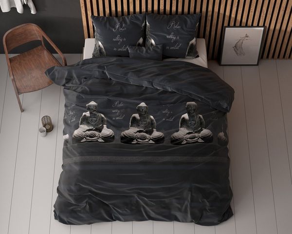 Sitheim-Europe Bettwäsche Buddha Elegance Bettbezug mit Kissenbezug, 3 teilig, Superweicher