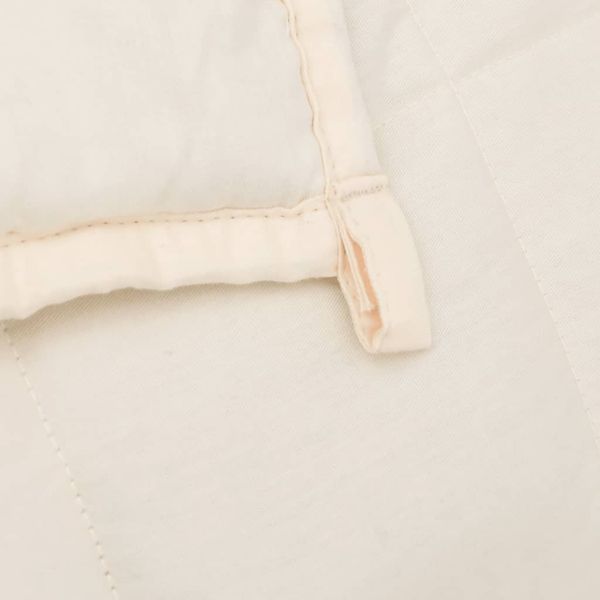 vidaXL Gewichtsdecke Stoff, 1 x Gewichtsdecke, Creme, 220x240 cm, Baumwolle, 11 kg Bild 5