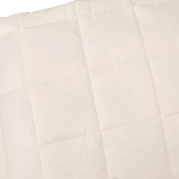vidaXL Gewichtsdecke Stoff, 1 x Gewichtsdecke, Creme, 220x240 cm, Baumwolle, 11 kg Bild 4