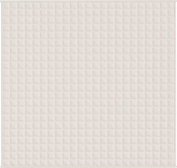 vidaXL Gewichtsdecke Stoff, 1 x Gewichtsdecke, Creme, 220x240 cm, Baumwolle, 11 kg Bild 3
