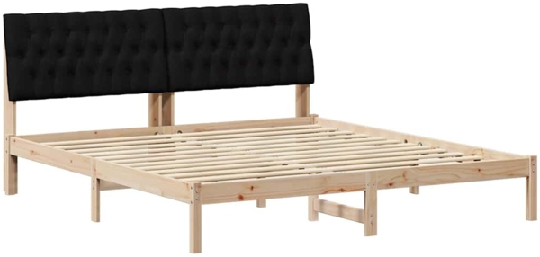 vidaXL Bettgestell mit gepolstertem Kopfteil Braun 180 x 200 cm 3394385