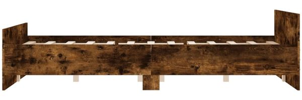 vidaXL Bettgestell mit Kopf- und Fußteil Räuchereiche 120x200 cm 3203744 Bild 5