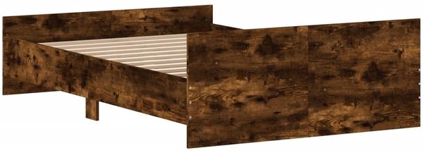 vidaXL Bettgestell mit Kopf- und Fußteil Räuchereiche 120x200 cm 3203744 Bild 7