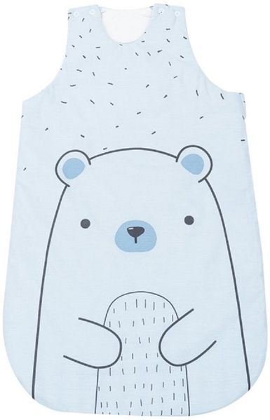 Kikkaboo Babyschlafsack Bär 6-18 Monate Länge 90 cm Baumwolle, Reißverschluss blau
