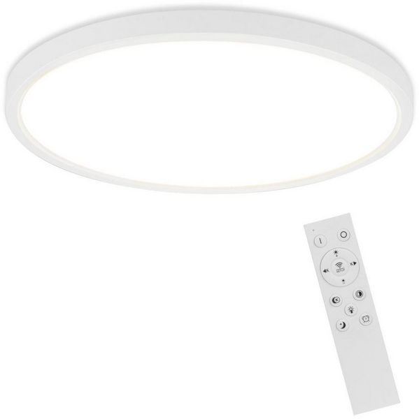 ZMH LED Deckenleuchte Dimmbar - 20W zimmerlampe Flach Ø30cm Rund, LED fest integriert, 3000-6000k, Dimmbar Praktische Deckenleuchte