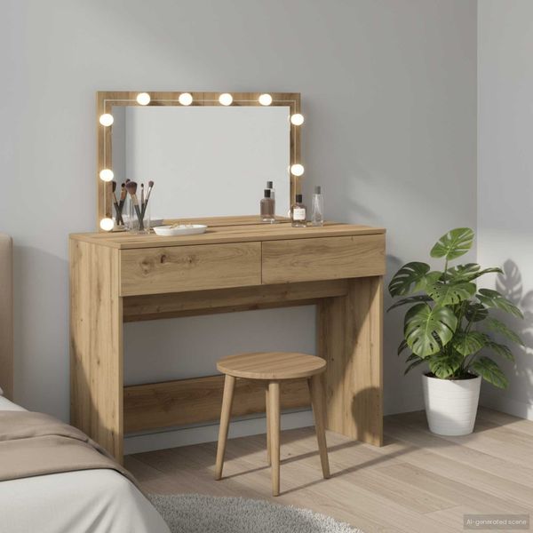 Schminktisch, Kosmetiktisch Artisan-Eiche 100 x 40 x 120 cm Holzwerkstoff