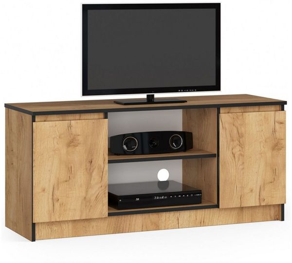 Raumhirsch Furniture Lowboard, TV-Schrank - Elegantes Design für Ihr Wohnzimmer - Fernsehtisch, 120 cm für TV bis 65", 2 Türen, 2 Böden, bis 75 kg, kratzfest