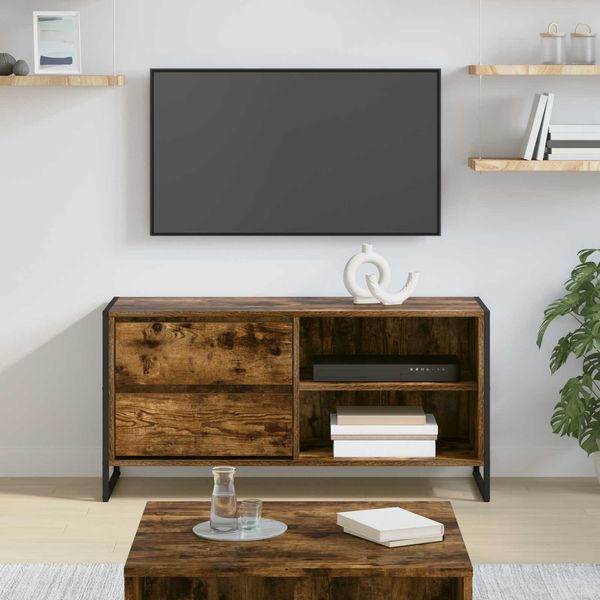 vidaXL TV-Schränk Raucharbe 100 x 36 x 49,5 cm Holzwerkstoff 886560